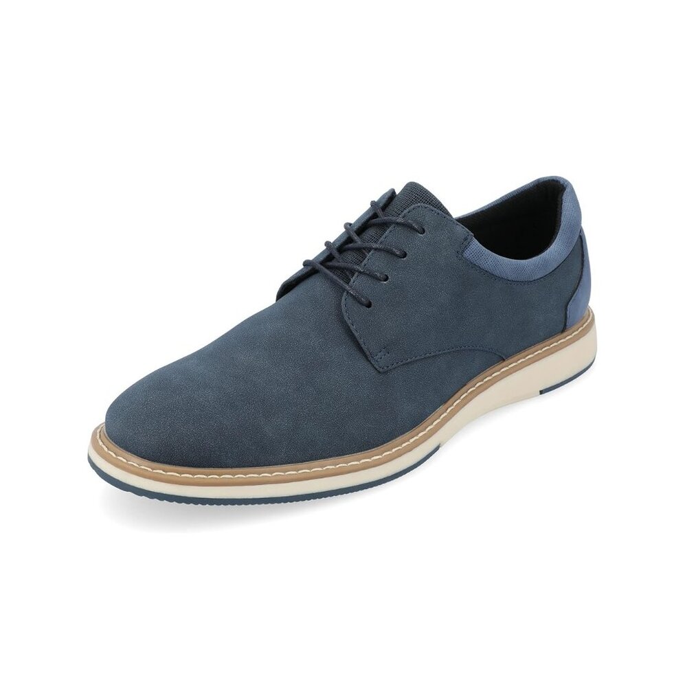 NiB Vance Co. Mens Comfort Foam Lace Up Round Toe Shoes Blue Size 13 $100 RY1397